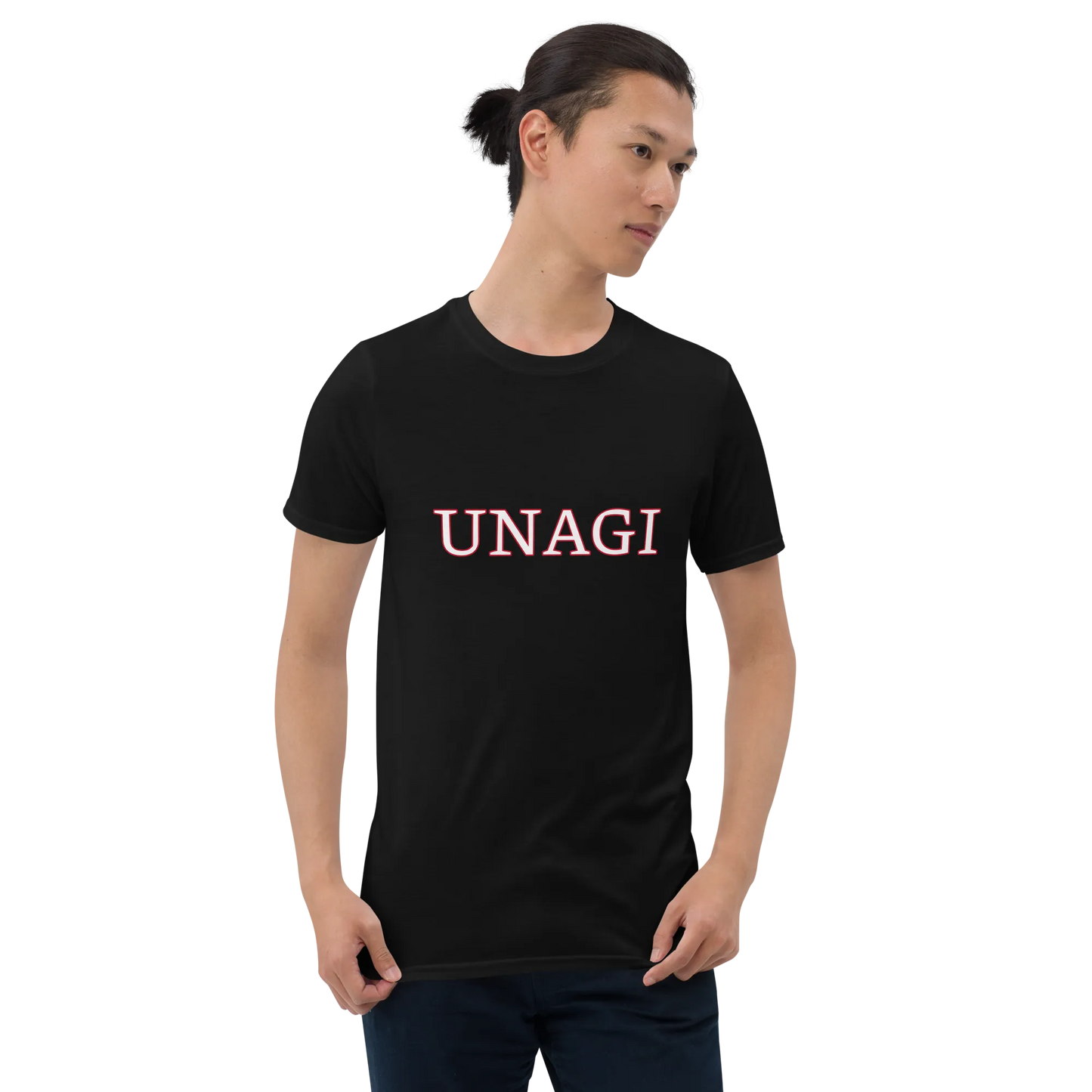 Unagi Tee in Black on man