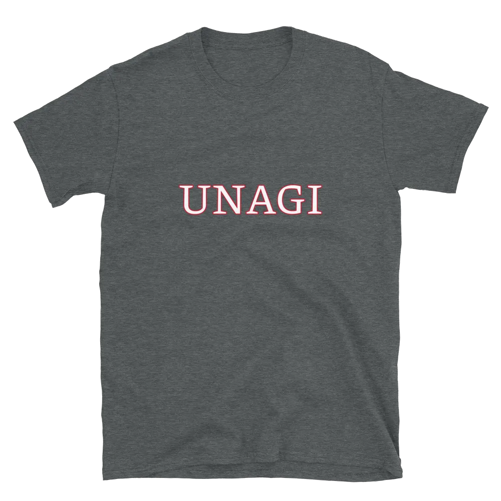 Unagi Tee in Dark Heather Grey flatlay