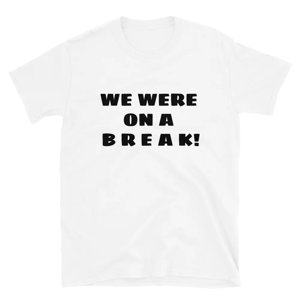 We Were on a Break Tee in White flatlay