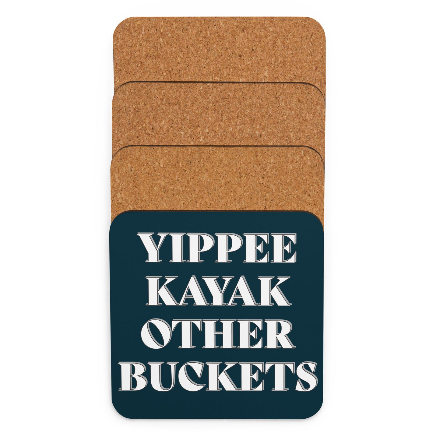 Yippee Kayak Other Buckets Cork-back coaster