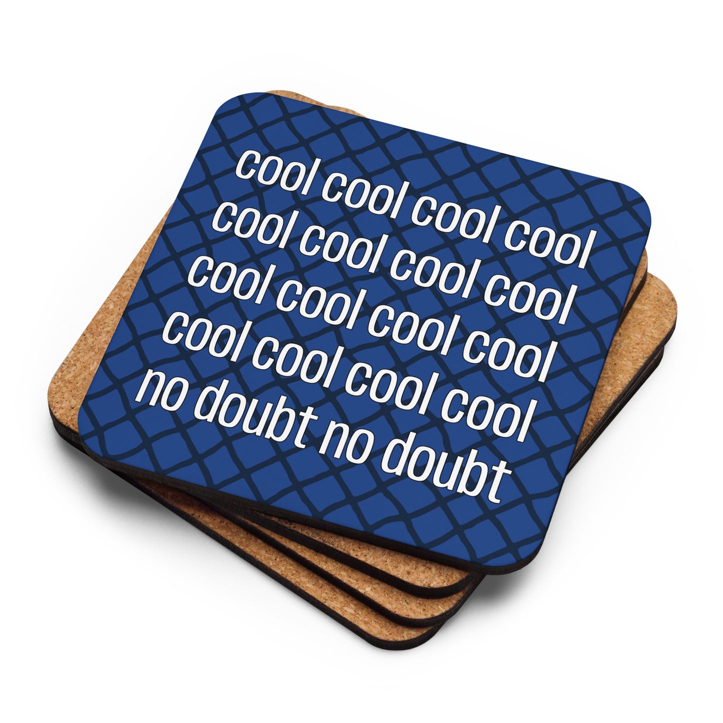 Cool Cool Cool Cool Cork-back coaster
