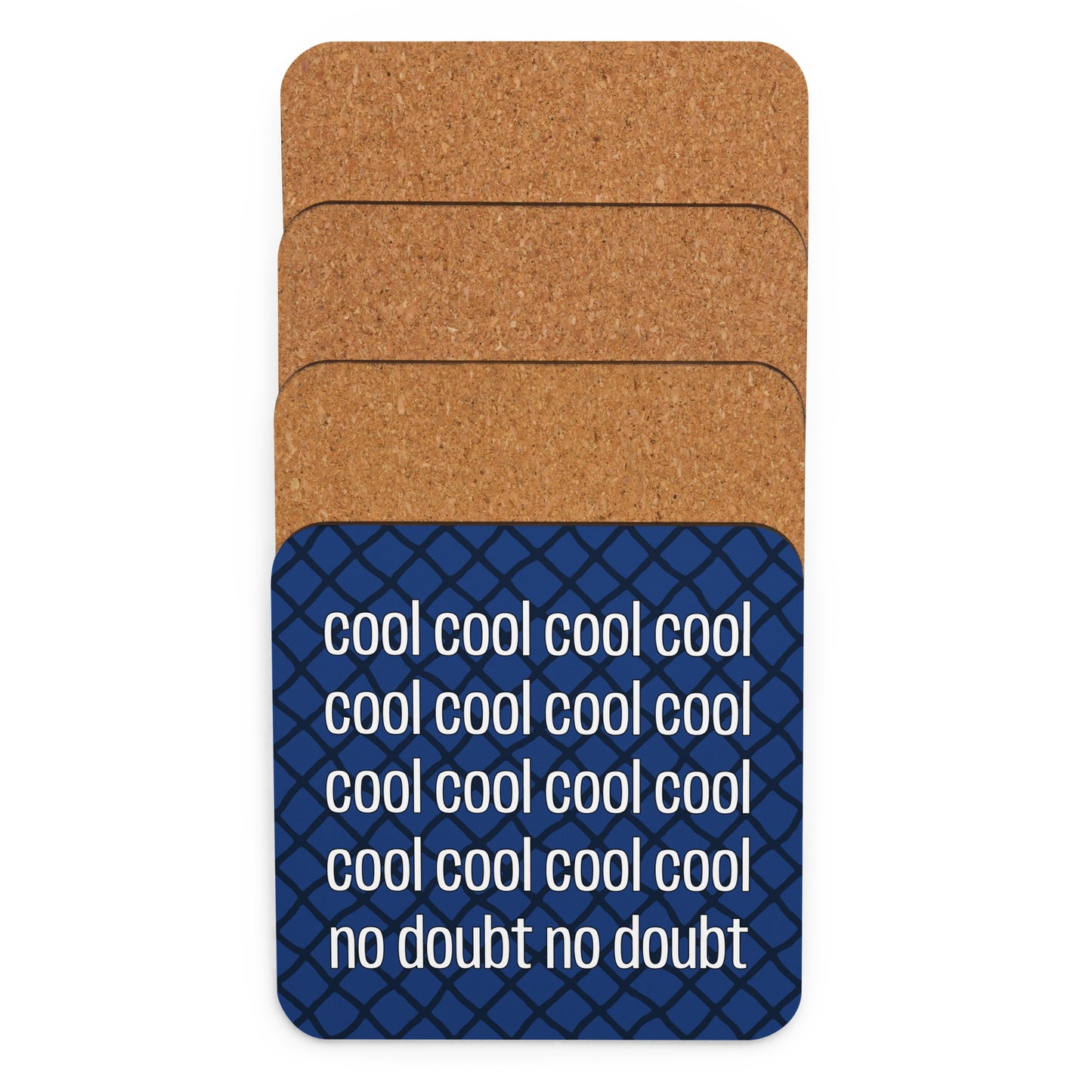 Cool Cool Cool Cool Cork-back coaster