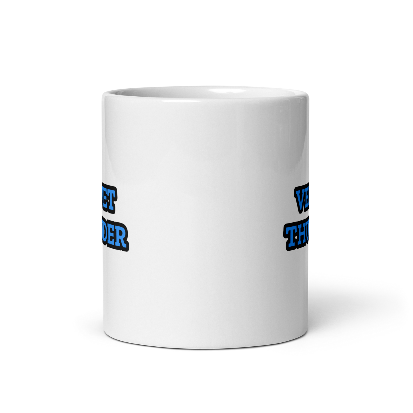 Velvet Thunder White glossy mug