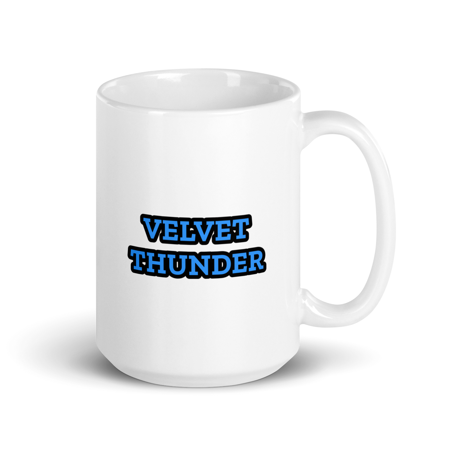 Velvet Thunder White glossy mug