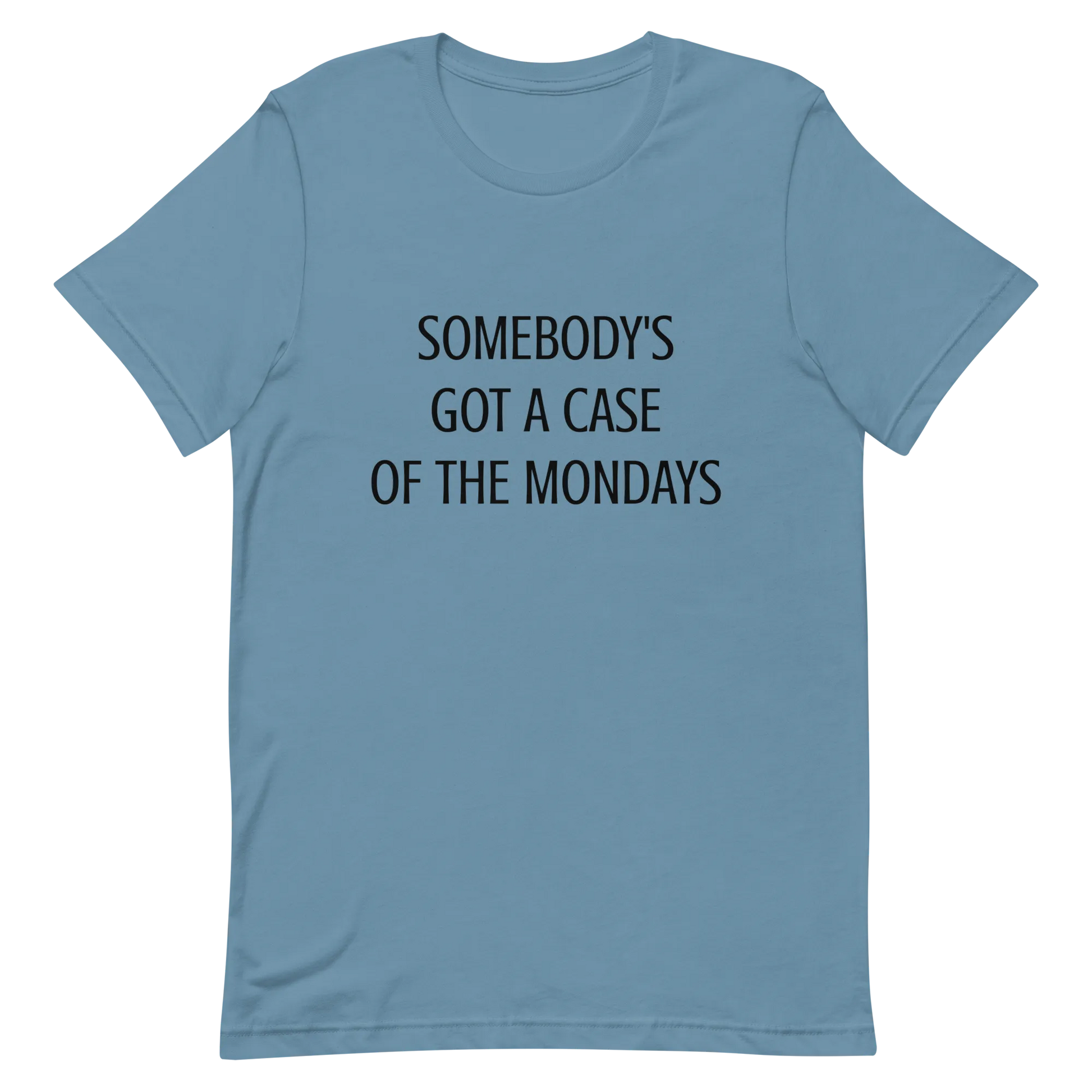 Somebody's Got a Case of the Mondays Tee in Steel Blue flatlay