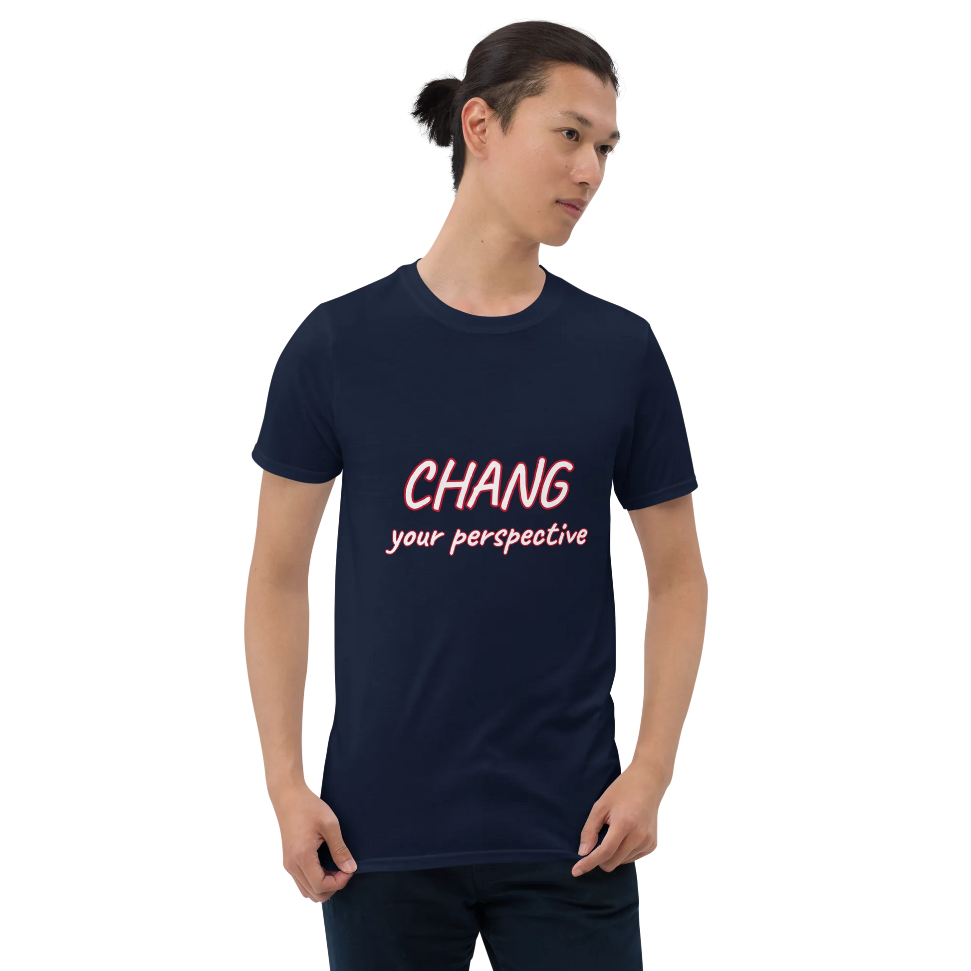 Chang Your Perspective Tee in Navy on man