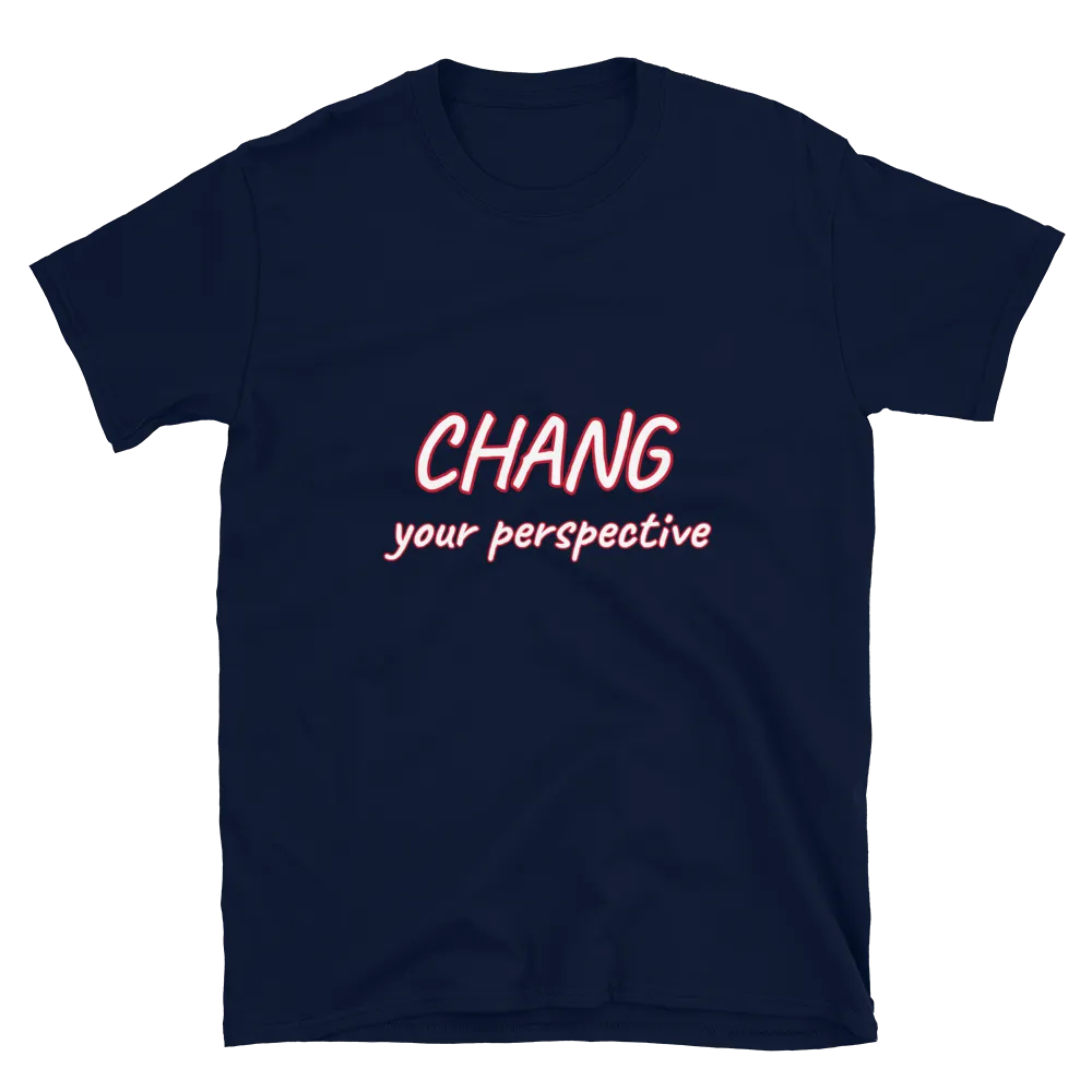 Chang Your Perspective Tee in Navy flatlay