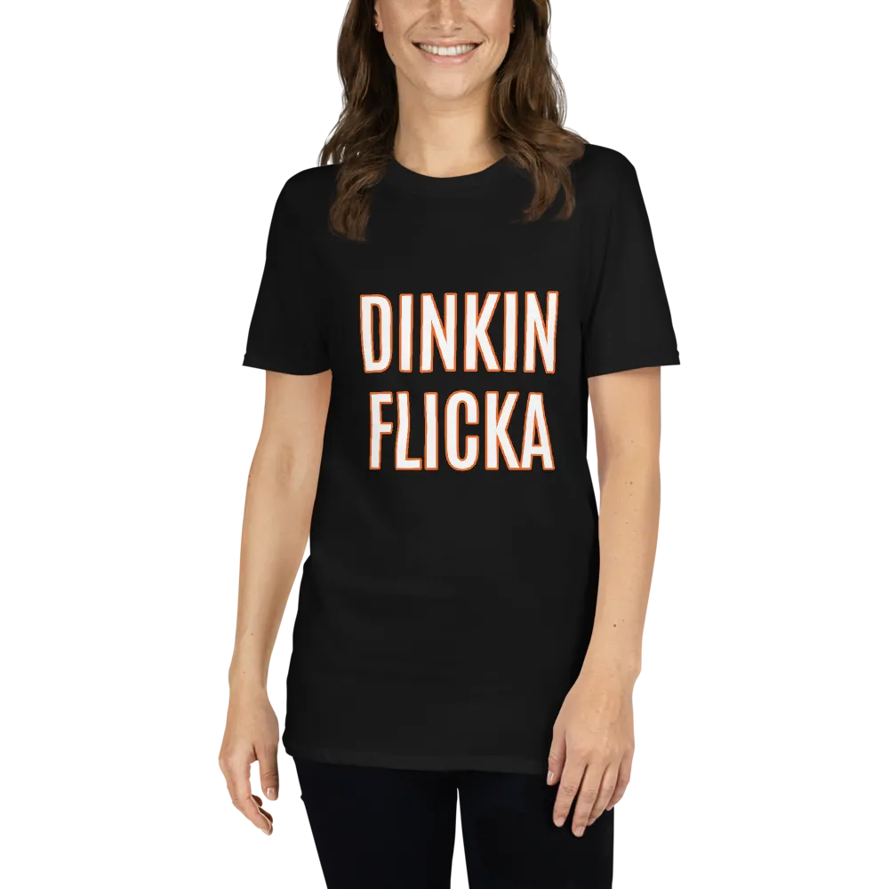 Dinkin Flicka Tee in Black on woman