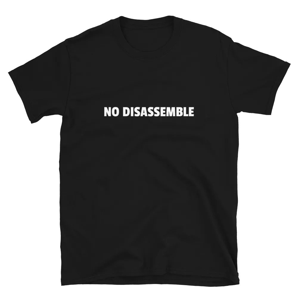 No Disassembl Tee in Black on flatlay