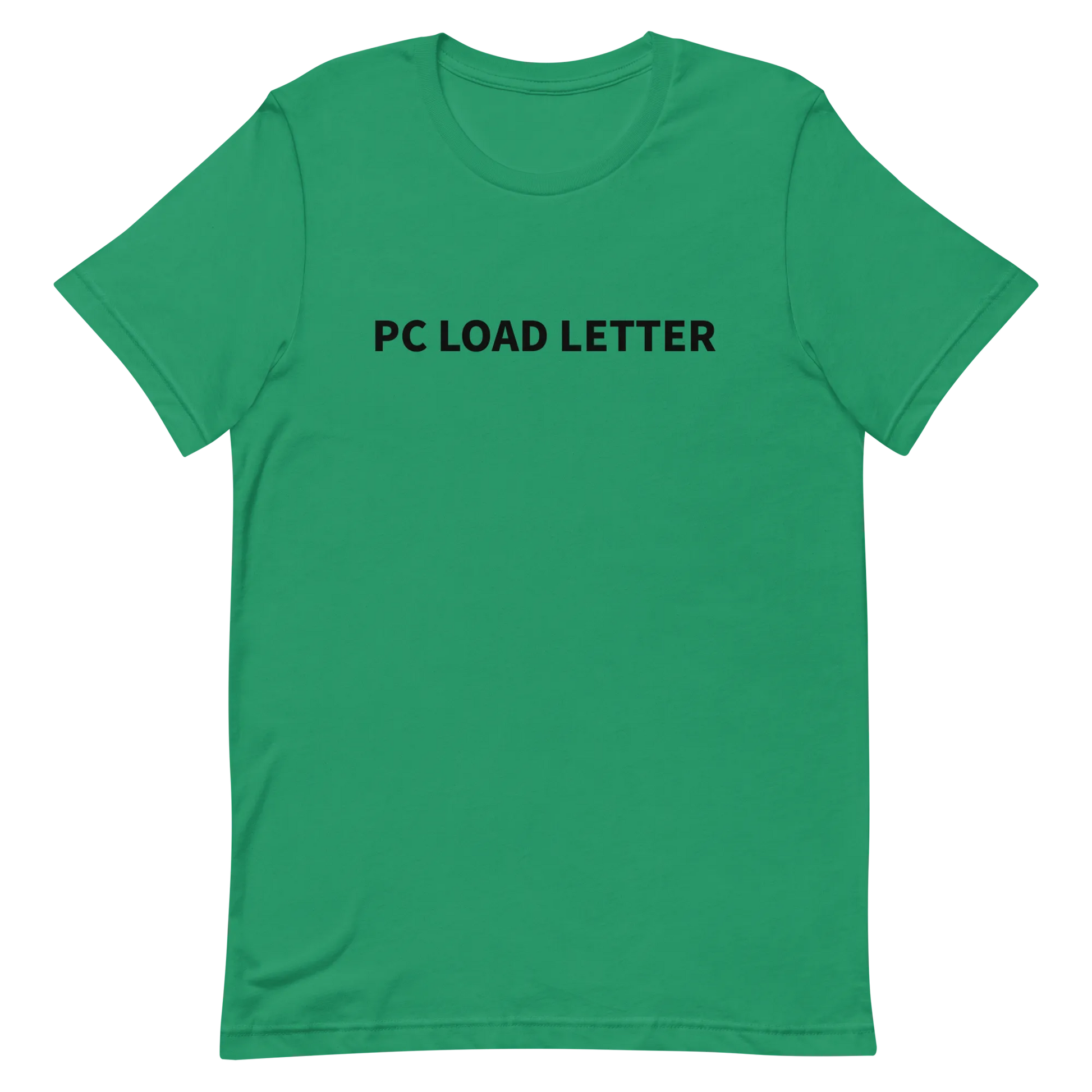 PC Load Letter Tee in Kelly flatlay