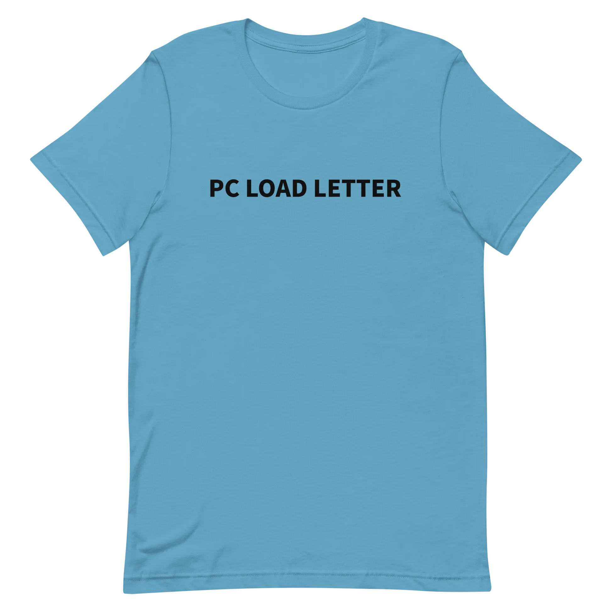 PC Load Letter Tee in Ocean Blue flatlay