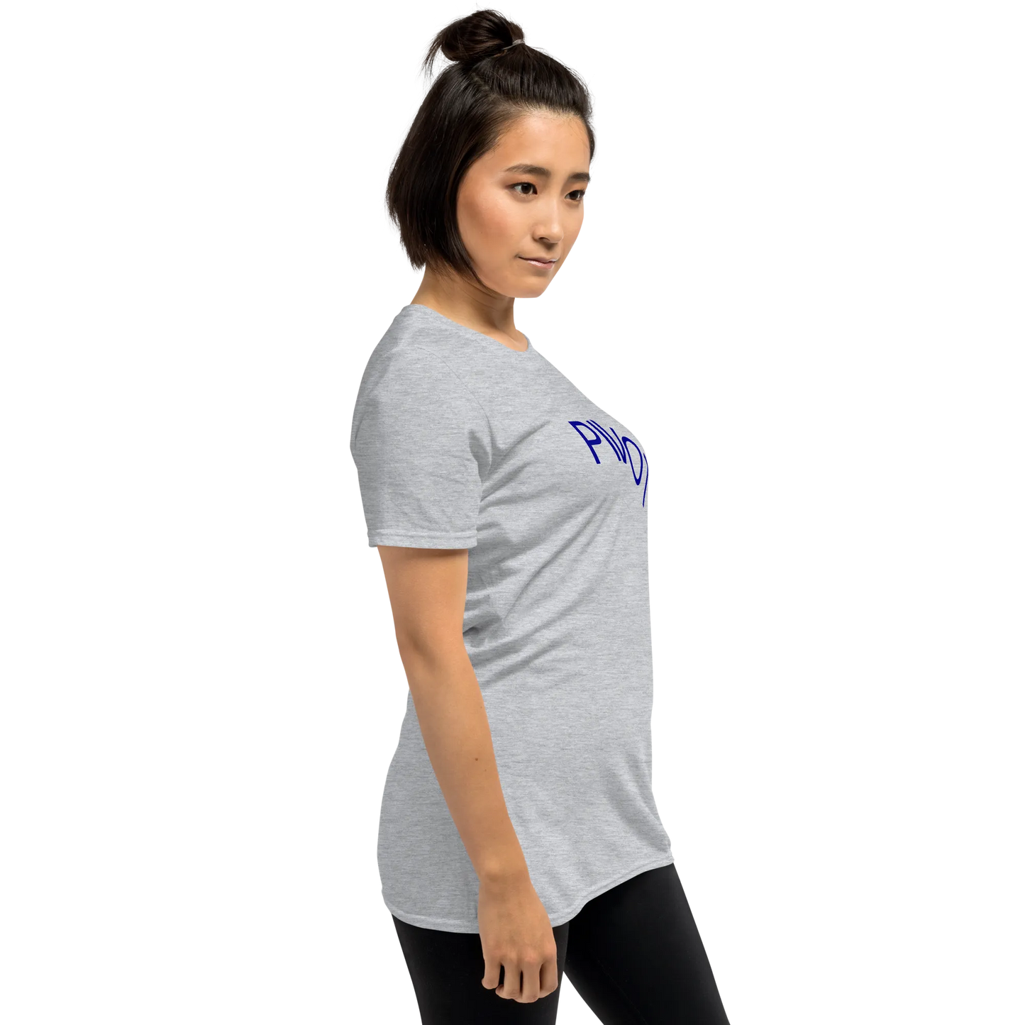 Pivot Tee in Sport Grey on woman right