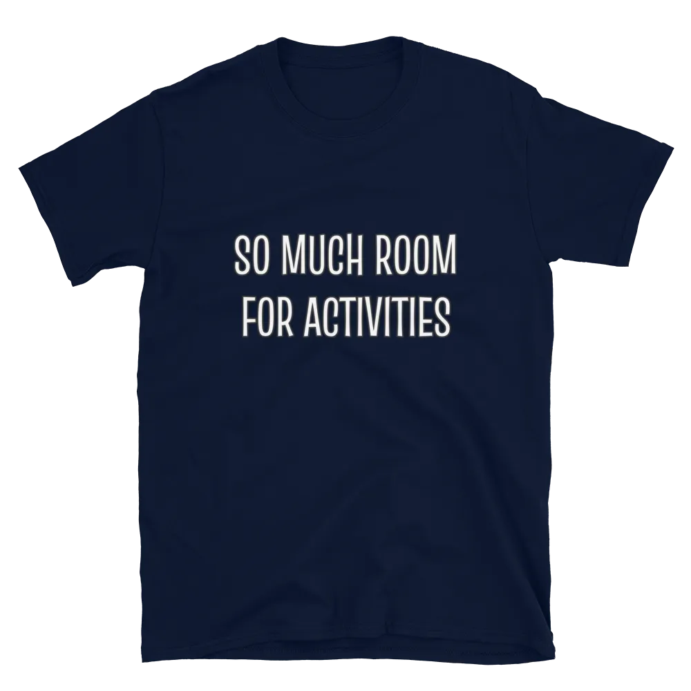 So Much Room For Activities Tee in Navy flatlay