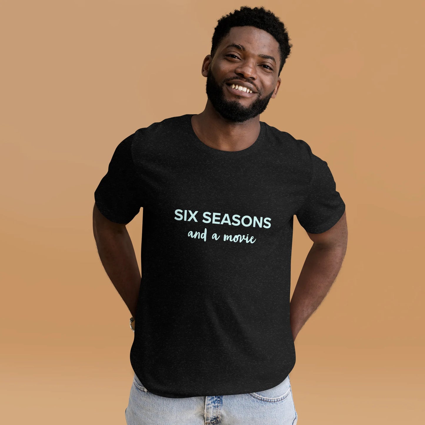 Six Seasons and a Movie Tee in Black on man