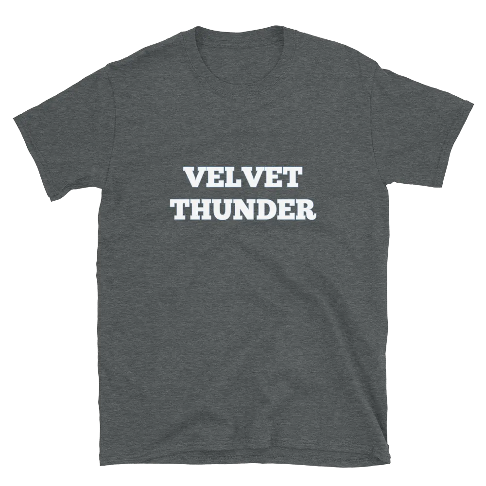 Velvet Thunder Tee in Dark Heather Grey flatlay