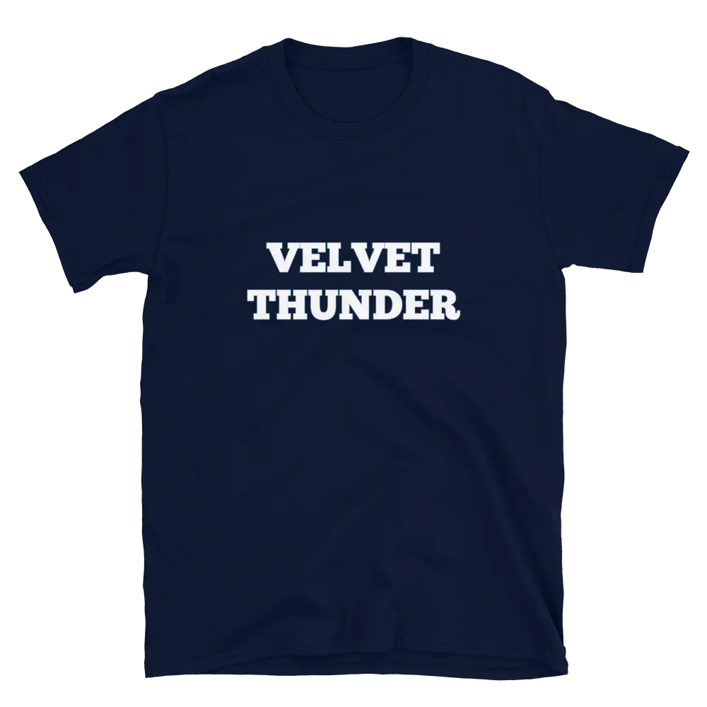 Velvet Thunder Tee in Navy flatlay